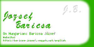 jozsef baricsa business card