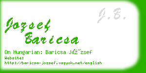 jozsef baricsa business card